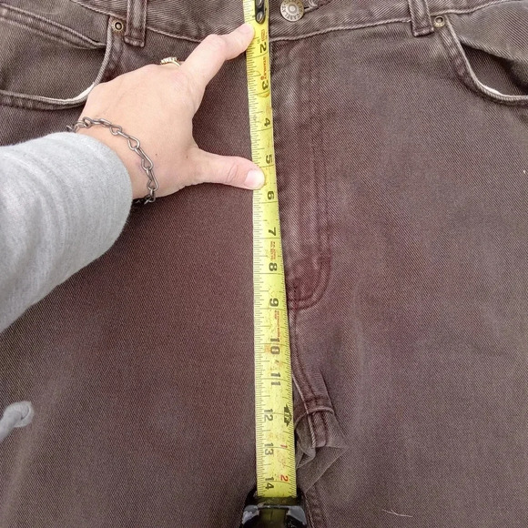 4/$15 Vintage Cabelas Women's Work Jeans Brown Size 36 Short High Waisted - Picture 7 of 9